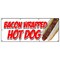 Signmission BACON WRAPPED HOT DOG BANNER SIGN texas tommy cheese deep fried stick B-96 Bacon Wrapped Hot Dog - alternate 1